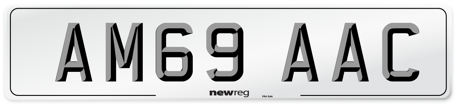 AM69 AAC Number Plate from New Reg
